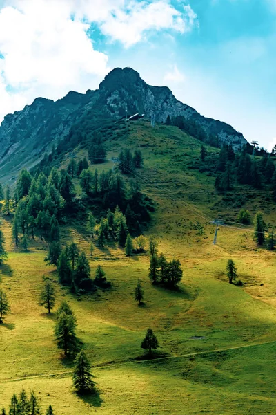 Utsikt Över Området Runt Malbun Den Enda Ski Resort Liechtenstein — Stockfoto