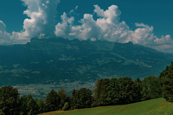 View Landscape Alpine Principality Liechtenstein — Stock Photo, Image