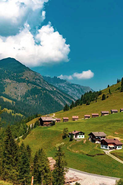 Utsikt Över Steg Liten Centrala Liechtenstein Vägen Mellan Huvudstaden Vaduz — Stockfoto