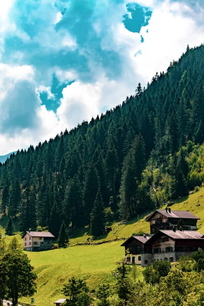 Utsikt Över Steg Liten Centrala Liechtenstein Vägen Mellan Huvudstaden Vaduz — Stockfoto