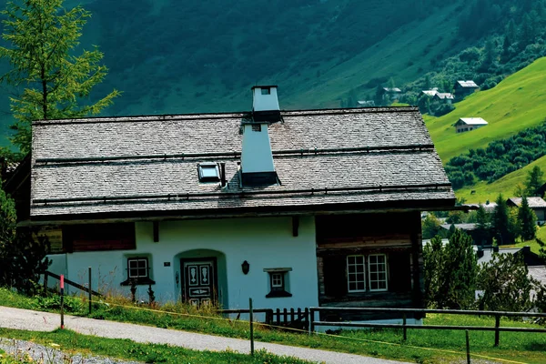 Malbun Liechtenstein Agosto 2018 Vistas Edificios Malbun Única Estación Esquí — Foto de Stock