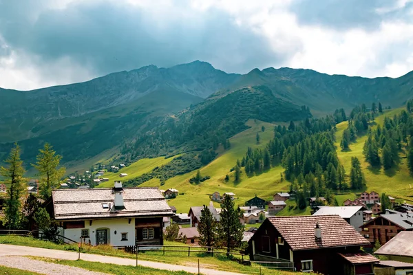 Malbun Liechtenstein 20Th Augusti 2018 Utsikt Över Byggnader Malbun Den — Stockfoto