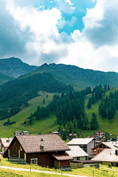 Malbun, Liechtenstein, 20 Ağustos 2018:-Malbun, tek kayak merkezi Liechtenstein binaların sayısı