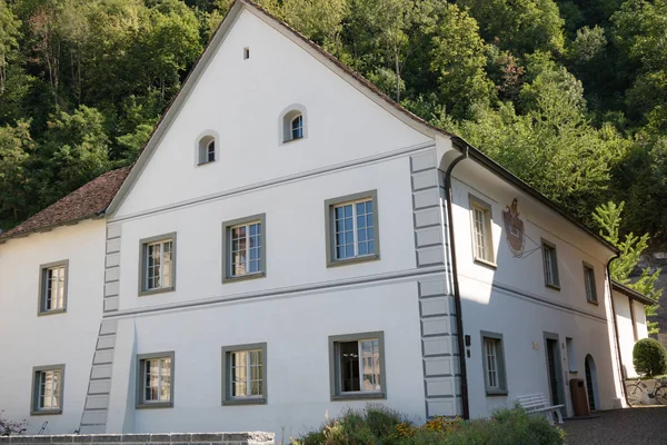 Vaduz Liechtenstein Agosto 2018 Uma Casa Centro Vaduz Capital Liechtenstein — Fotografia de Stock