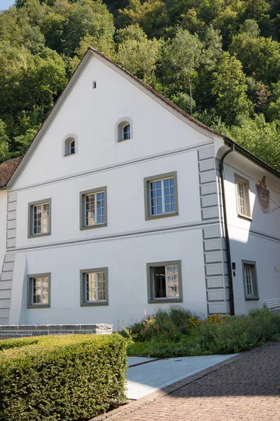 Vaduz Liechtenstein August 2018 House Central Vaduz Capital Liechtenstein — стоковое фото