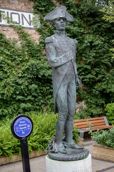 Gibraltar Royaume Uni Septembre 2018 Une Statue Amiral Nelson Gibraltar — Photo