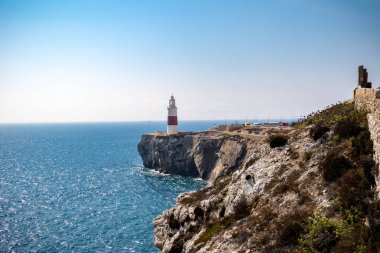 Cebelitarık, Amerika Birleşik Devletleri, 2 Ekim 2018:-Trinity House, deniz feneri, Europa nokta, Gibraltar. Gibraltar İngiliz denizaşırı Bölgesi İspanya'nın güney ucunda yer almaktadır.
