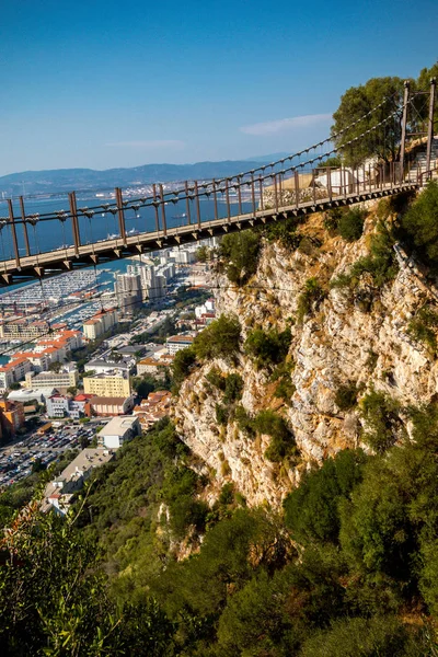 Gibraltar Royaume Uni 1Er Octobre 2018 Windsor Suspension Bridge Rock — Photo