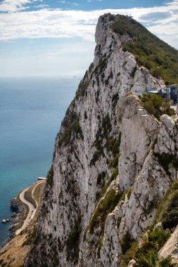 Cebelitarık of Güney Afrika doğru bakarak Zirvesi. Gibraltar İngiliz denizaşırı Bölgesi İspanya'nın güney ucunda yer almaktadır.