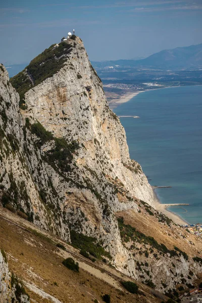 Gibraltar Kuzey Spanya Doğru Seyir Rock Zirvesi Gibraltar Ngiliz Denizaşırı — Stok fotoğraf