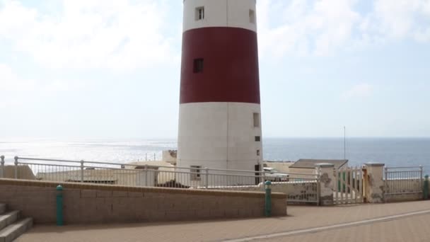 Gibraltar Reino Unido Outubro 2018 Trinity House Lighthouse Europa Point — Vídeo de Stock
