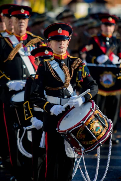 Sandhurst Wielka Brytania Listopada 2018 Kadetów Korpusu Perkusja Sandhurst Marsz — Zdjęcie stockowe