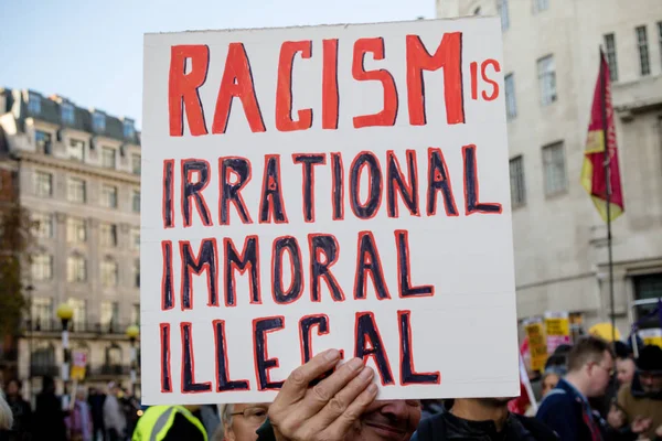 London United Kingdom November 17Th Stand Racism March Central London — Stock Photo, Image