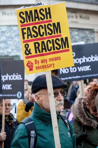 Londres Reino Unido Noviembre Marcha Stand Racism Por Centro Londres —  Fotos de Stock