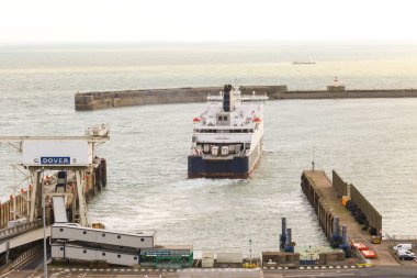 Dover, Amerika Birleşik Devletleri, 18 Ocak 2019:-Port of Dover, yakın İngilizler port Fransa'ya Kent görünümü