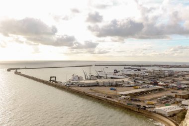 Dover, Amerika Birleşik Devletleri, 18 Ocak 2019:-Port of Dover, yakın İngilizler port Fransa'ya Kent görünümü