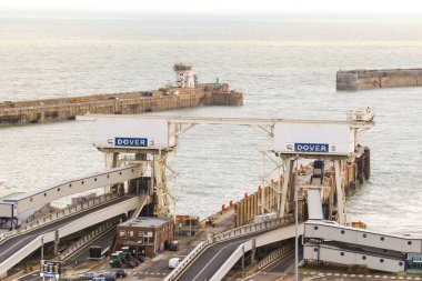 Dover, Amerika Birleşik Devletleri, 18 Ocak 2019:-Port of Dover, yakın İngilizler port Fransa'ya Kent görünümü