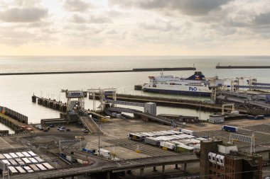 Dover, Amerika Birleşik Devletleri, 18 Ocak 2019:-Port of Dover, yakın İngilizler port Fransa'ya Kent görünümü