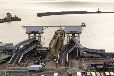 Dover, Amerika Birleşik Devletleri, 18 Ocak 2019:-Port of Dover, yakın İngilizler port Fransa'ya Kent görünümü