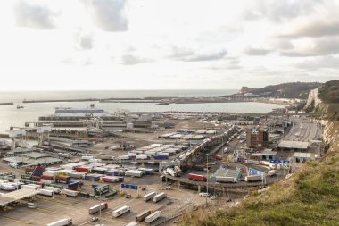 Dover, Amerika Birleşik Devletleri, 18 Ocak 2019:-Port of Dover, yakın İngilizler port Fransa'ya Kent görünümü
