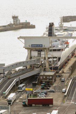 Dover, Amerika Birleşik Devletleri, 18 Ocak 2019:-Port of Dover, yakın İngilizler port Fransa'ya Kent görünümü