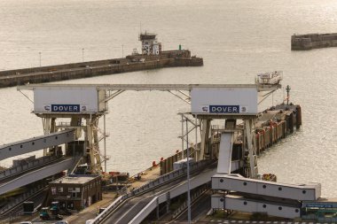 Dover, Amerika Birleşik Devletleri, 18 Ocak 2019:-Port of Dover, yakın İngilizler port Fransa'ya Kent görünümü