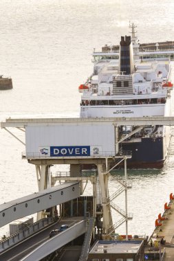 Dover, Amerika Birleşik Devletleri, 18 Ocak 2019:-Port of Dover, yakın İngilizler port Fransa'ya Kent görünümü