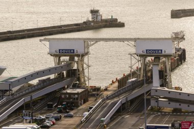 Dover, Amerika Birleşik Devletleri, 18 Ocak 2019:-Port of Dover, yakın İngilizler port Fransa'ya Kent görünümü