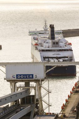 Dover, Amerika Birleşik Devletleri, 18 Ocak 2019:-Port of Dover, yakın İngilizler port Fransa'ya Kent görünümü