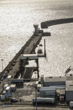 Dover, Amerika Birleşik Devletleri, 18 Ocak 2019:-Port of Dover, yakın İngilizler port Fransa'ya Kent görünümü