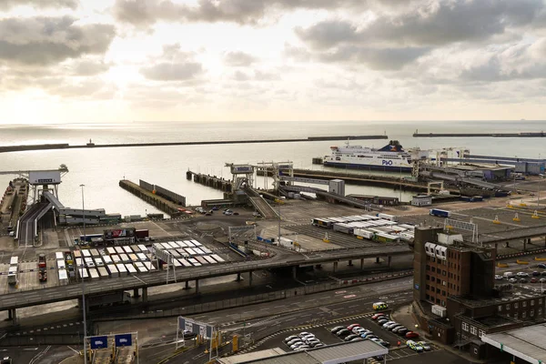 Dover, Amerika Birleşik Devletleri, 18 Ocak 2019:-Port of Dover, yakın İngilizler port Fransa'ya Kent görünümü