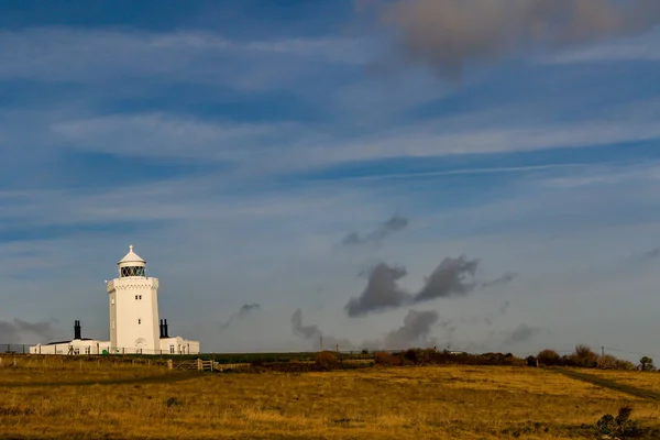 Dover Velká Británie Ledna 2019 Pohled Jižní Foreland Maják Nedaleko — Stock fotografie