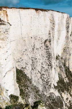 Bir görünüm üzerinden ünlü beyaz Kayalıklarla Dover, Kent, İngiltere