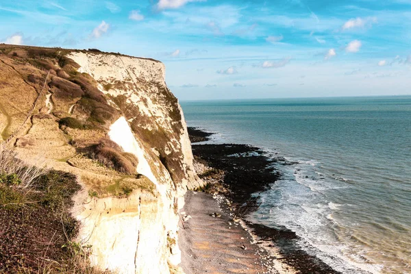 Uma Vista Sobre Famosas Falésias Brancas Dover Kent Reino Unido — Fotografia de Stock