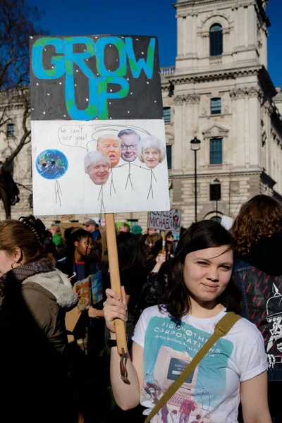 Londres Reino Unido Febrero 2019 Niños Edad Escolar Centro Londres —  Fotos de Stock