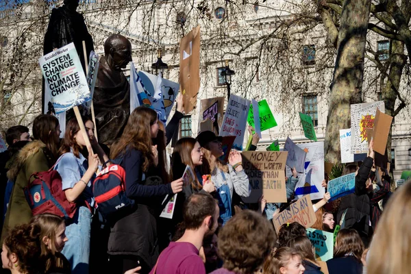 London Großbritannien Vereinigtes Königreich Februar 2019 Streikende Schulpflichtige Kinder Central — Stockfoto