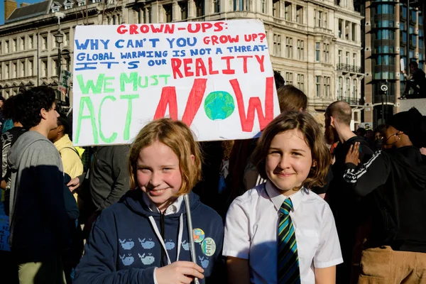 Londres Reino Unido Febrero 2019 Niños Edad Escolar Centro Londres —  Fotos de Stock