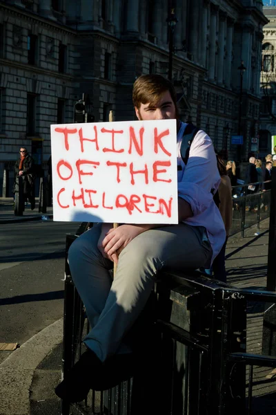 Londres Reino Unido Febrero 2019 Niños Edad Escolar Centro Londres —  Fotos de Stock