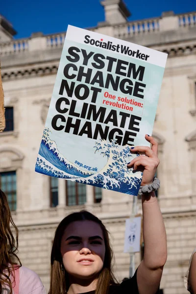 Londres Royaume Uni Février 2019 Frapper Des Écoliers Centre Londres — Photo