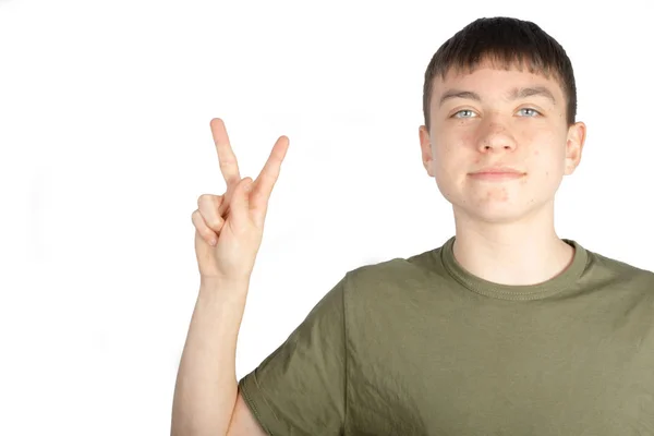 American Sign Language realizada por um lado — Fotografia de Stock