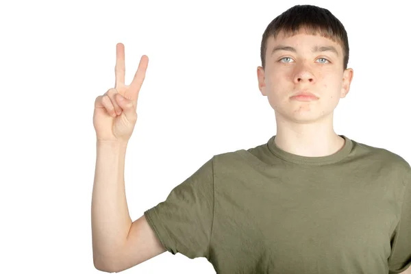 American Sign Language performed on one hand — Stock Photo, Image