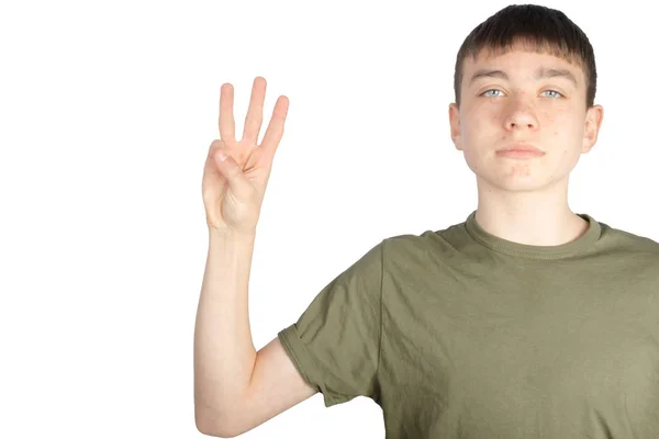 American Sign Language performed on one hand — Stock Photo, Image