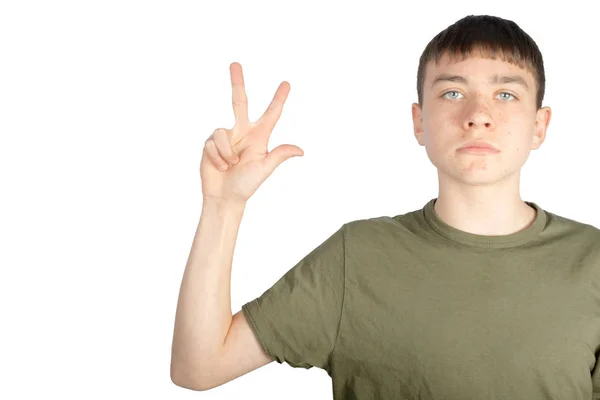 American Sign Language realizada por um lado — Fotografia de Stock