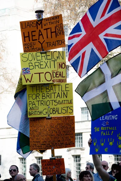 Brexit dag Protest in Londen — Stockfoto