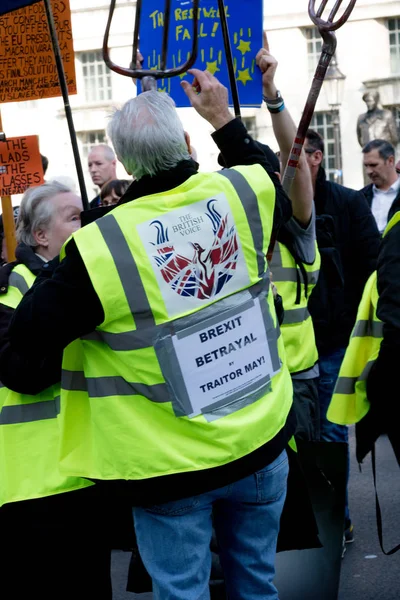 Brexit dag Protest in Londen — Stockfoto