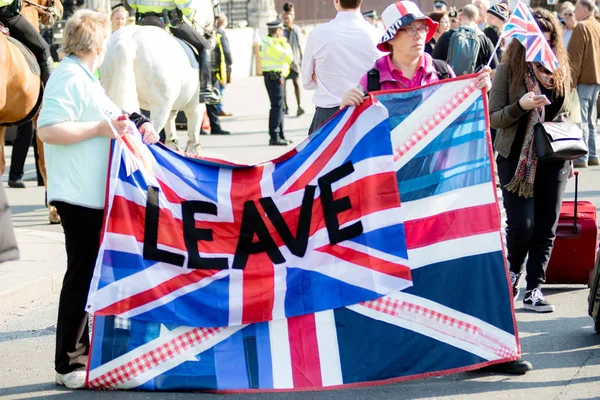 Протест в честь Дня Брексита в Лондоне — стоковое фото