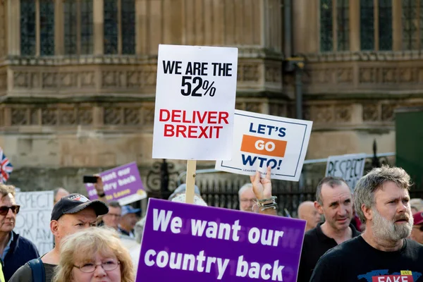 Brexit день протесту в Лондоні — стокове фото