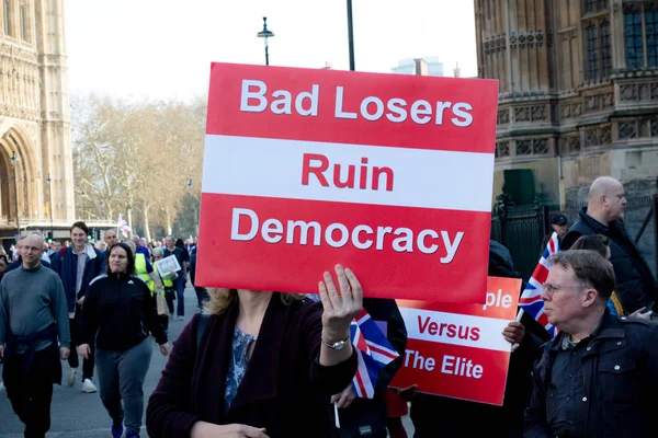 Protesta del día del Brexit en Londres —  Fotos de Stock