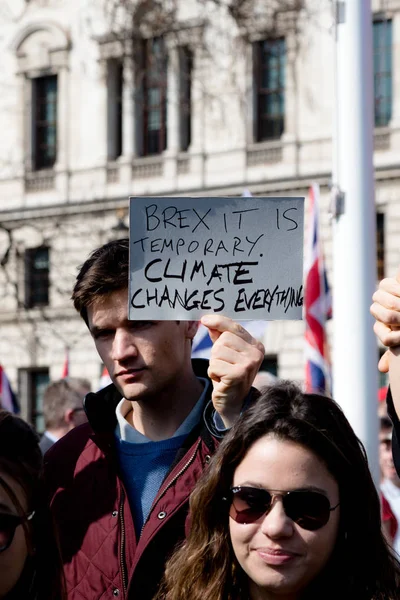 Protest am Brexit-Tag in London — Stockfoto