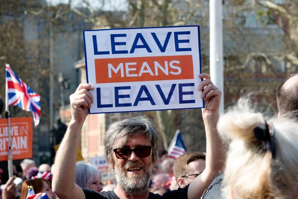 Brexit den protestu v Londýně — Stock fotografie